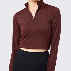 NWOT Splits 59 Half Zip Crop Top